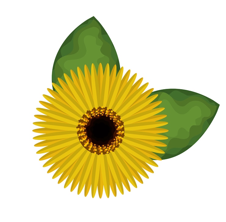 Vector lindo icono de decoración de flores