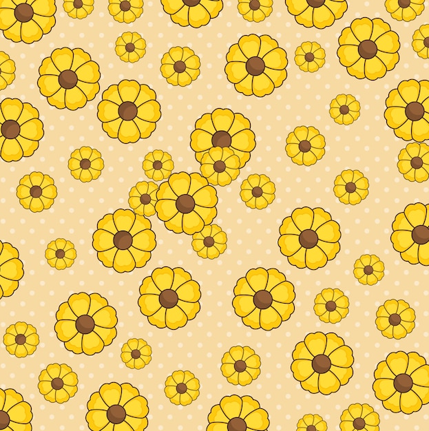 Lindo icono decorativo de flores