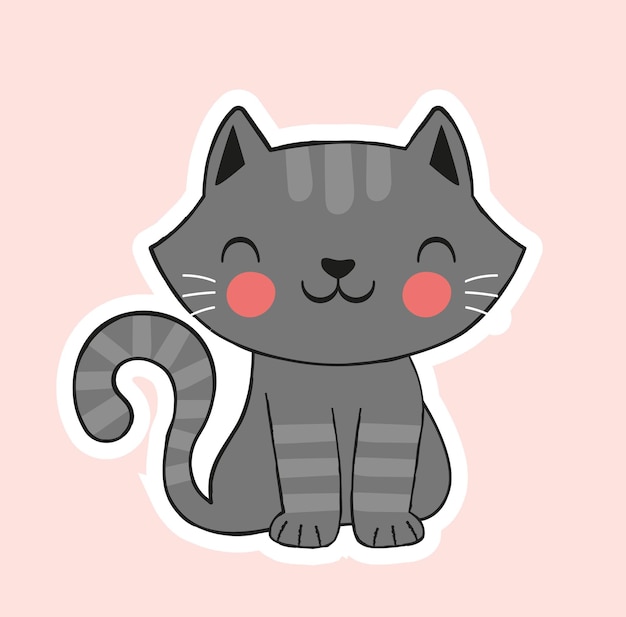 lindo icono de gato