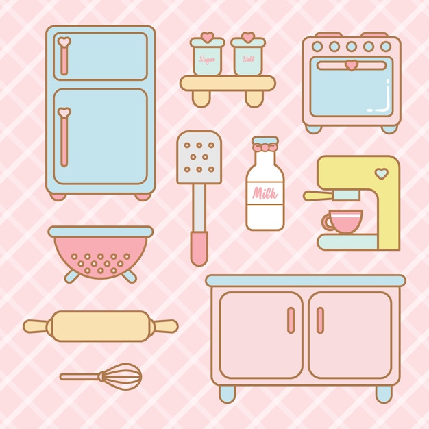 Lindo juego de cocina kawaii