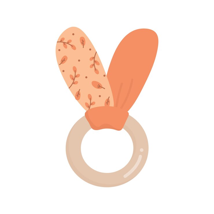 Vector lindo juguete de bebé boho en estilo escandinavo. juguetes boho de madera, lindo juguete mínimo para niños