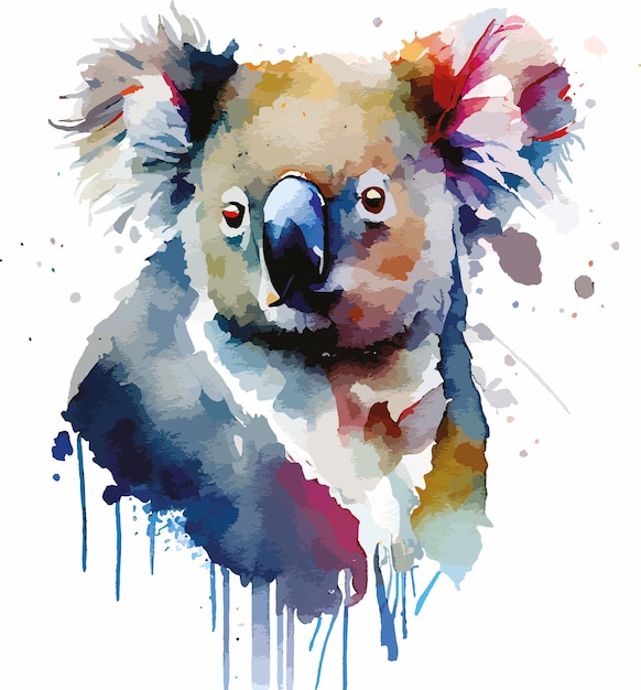 lindo koala acuarela vector ilustrador
