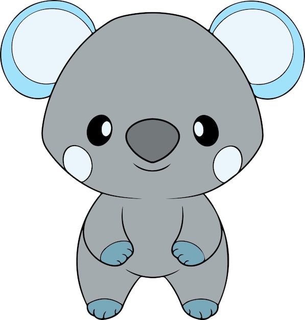 Lindo Koala dibujos animados Koala clipart vector ilustración