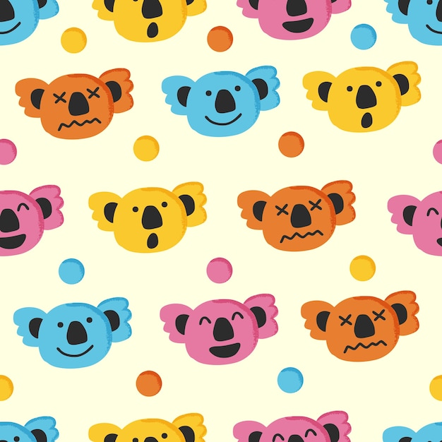 lindo koala de patrones sin fisuras