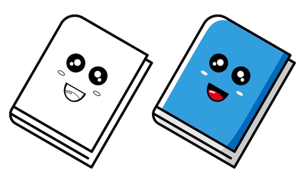 lindo libro para colorear página para niños