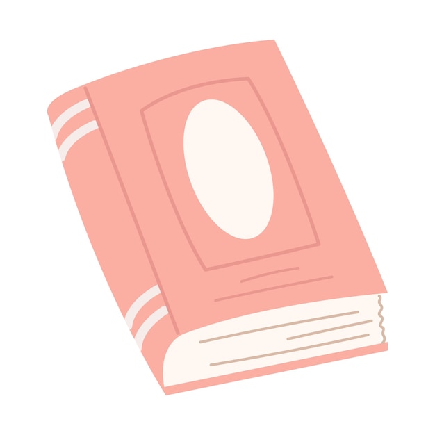 Lindo libro de garabatos de estilo de dibujos animados rosa