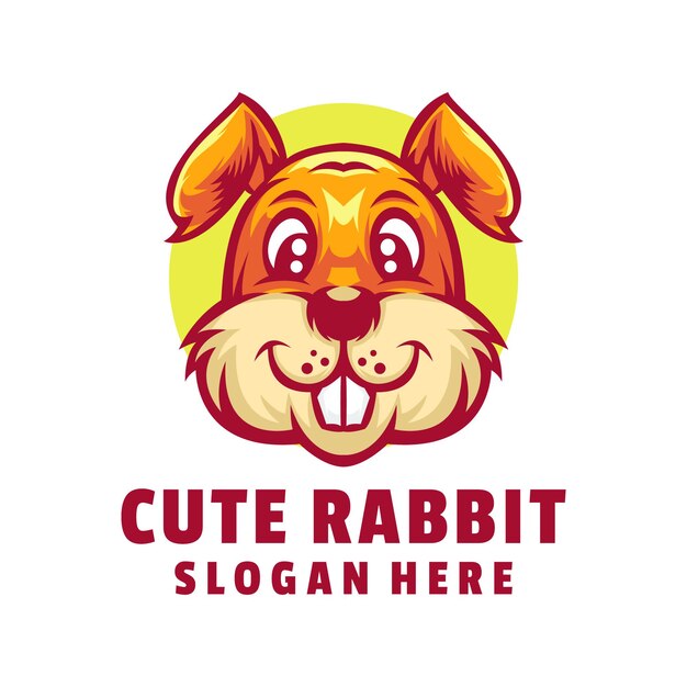lindo logo de conejo