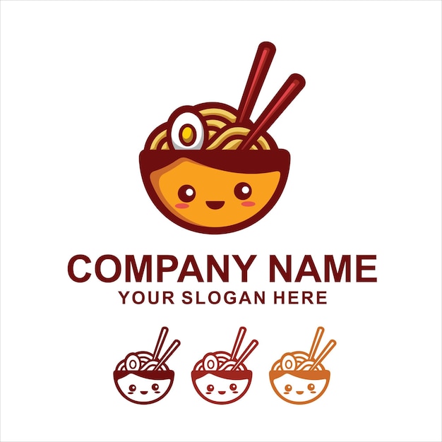 lindo logo de fideos