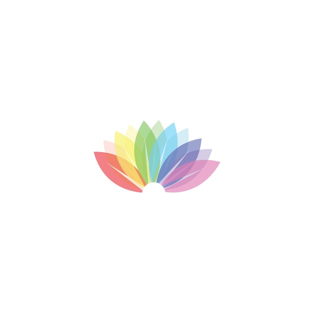 Lindo logo con una flor de colores