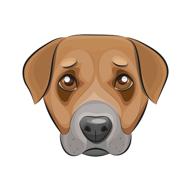 Vector lindo logo de perro