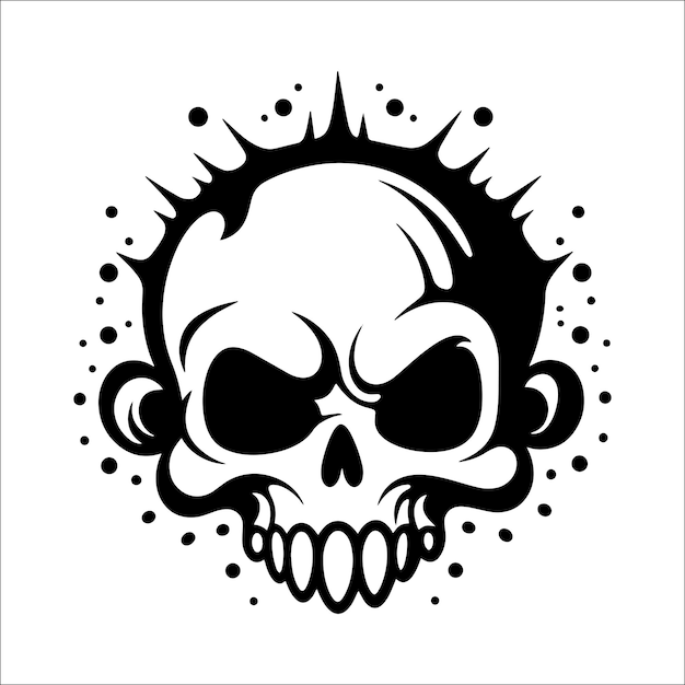 Vector lindo logotipo de calavera