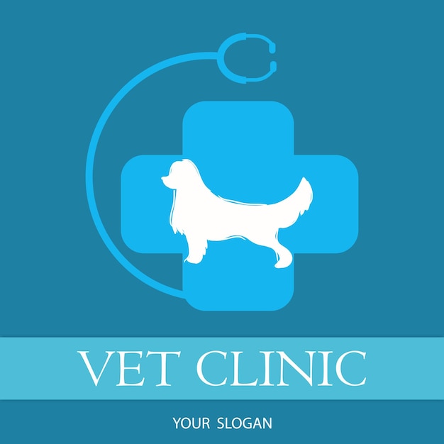 Vector lindo logotipo de clínica veterinaria