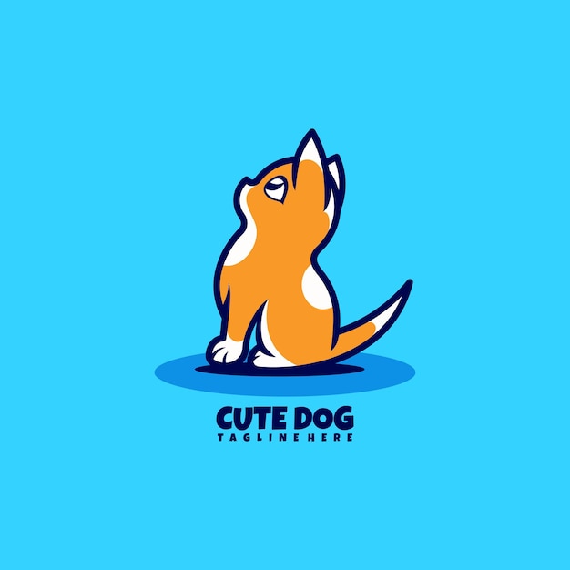 Lindo logotipo de perro