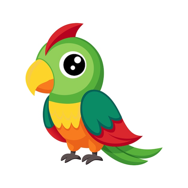 Lindo loro de dibujos animados