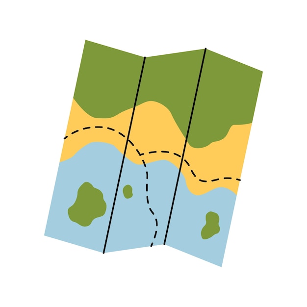 Lindo mapa de pueblo con casas y animales Ilustración vectorial dibujada a mano de una granja Creador de mapas de la ciudad