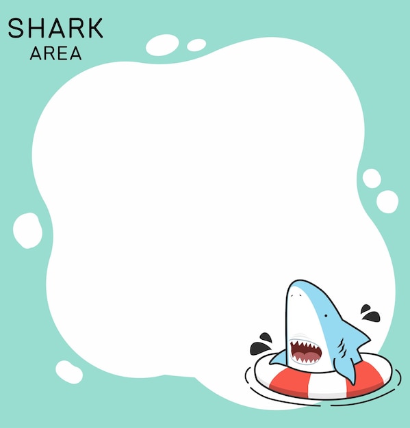 Lindo marco de boca abierta de tiburón