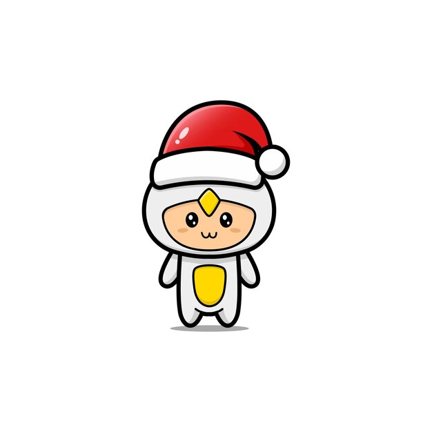 Lindo de la mascota del pollo de Navidad