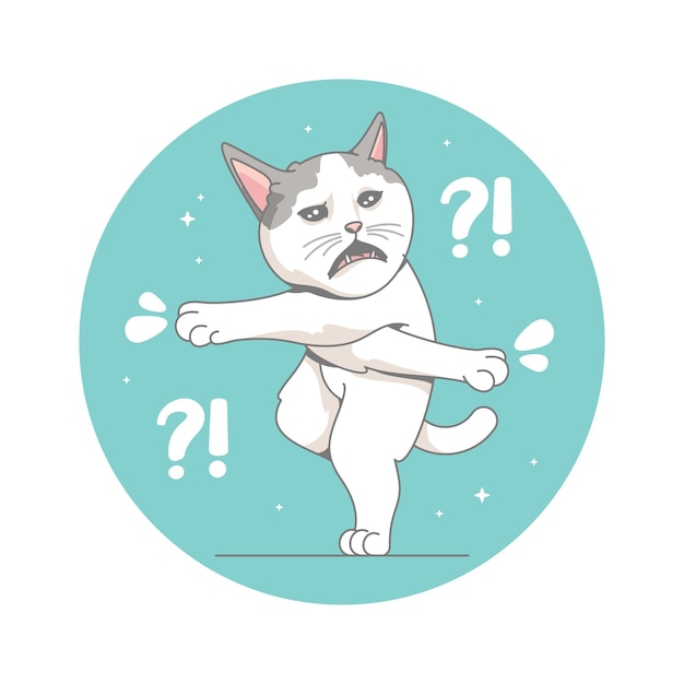 El lindo meme de dibujos animados de gatos 10.