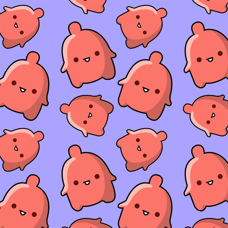 lindo monstruo kawaii de patrones sin fisuras para juguetes y moda para niños