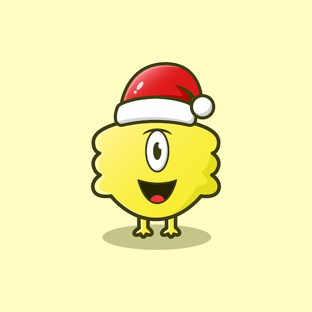 Lindo de Navidad Monstruo Amarillo