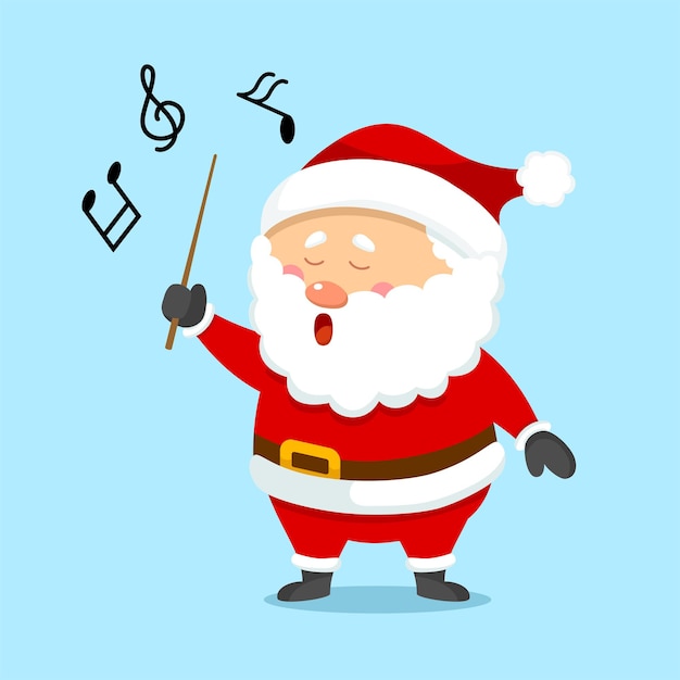 Lindo, navidad, santa claus, canto