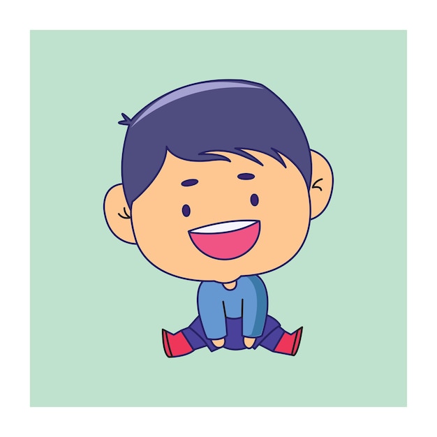 Un lindo niño feliz vector clipart