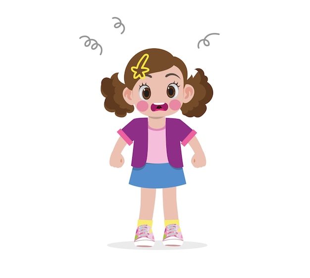 lindo niño niña con diseño de ilustración vectorial