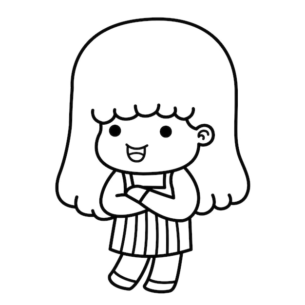Lindo niño niña ilustración vector