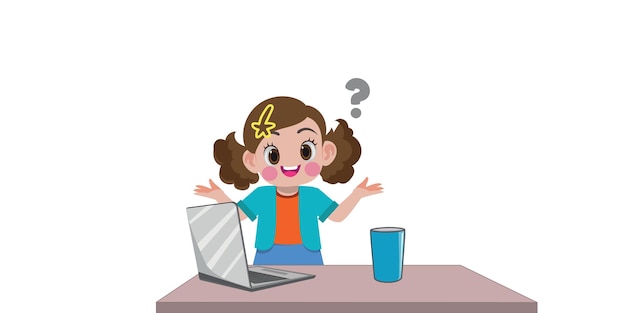 lindo niño pequeño uso decir estudio diseño vector