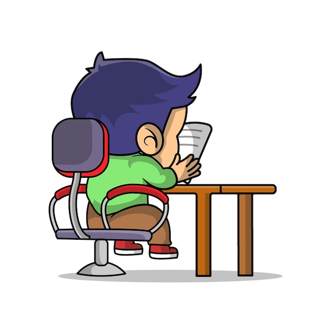 Lindo niño regreso a la escuela clipart