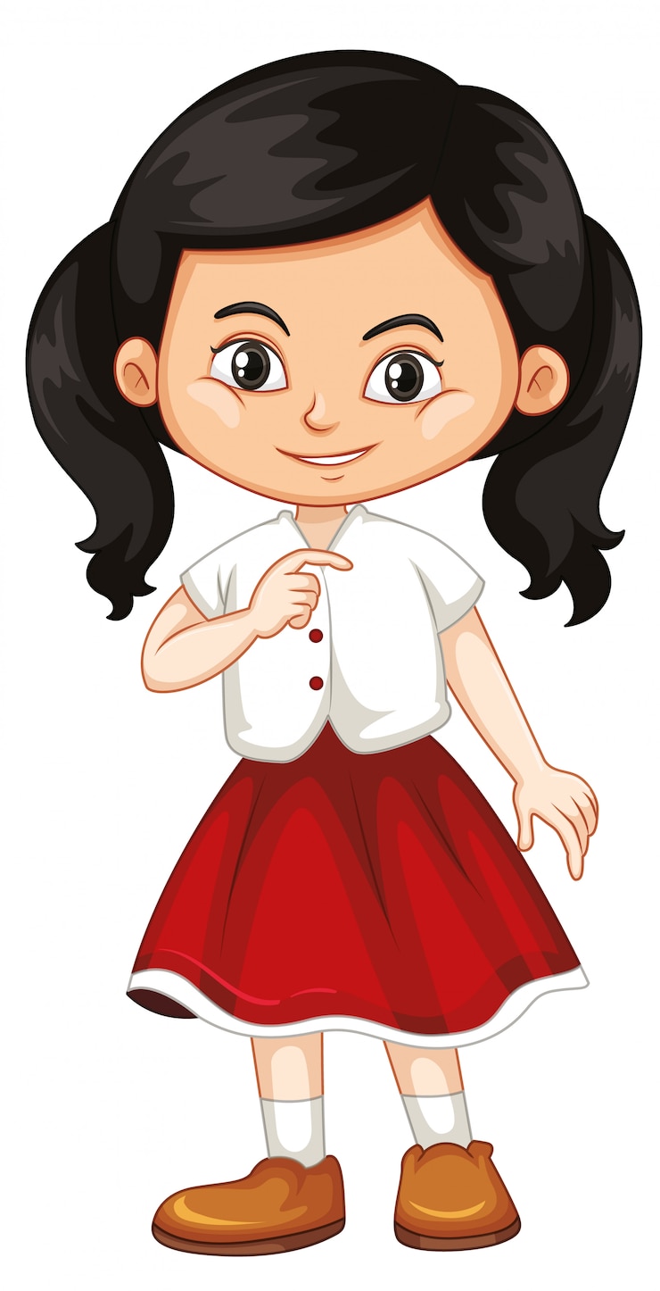 Vector lindo niño sonriente feliz aislado