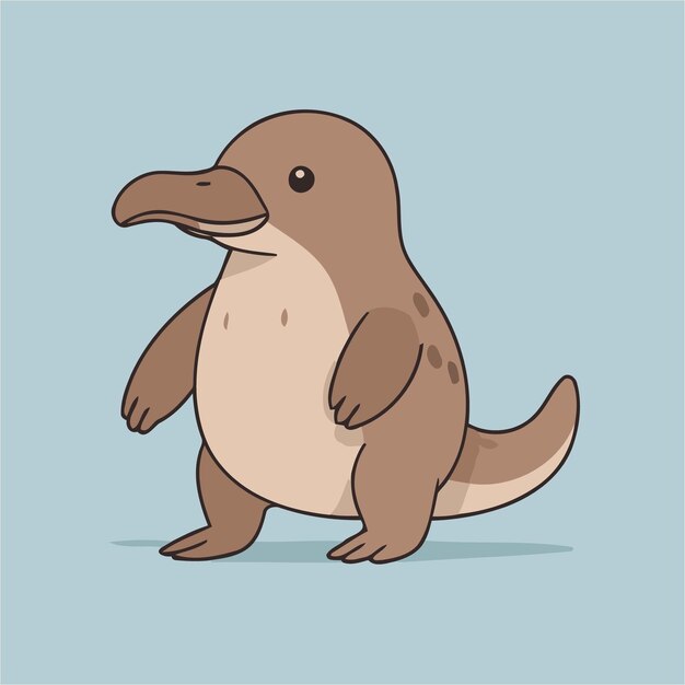 Lindo ornitorrinco para niños libro de cuentos ilustración vectorial