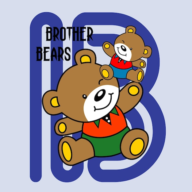 lindo oso familia diseño dibujos animados vector ilustración