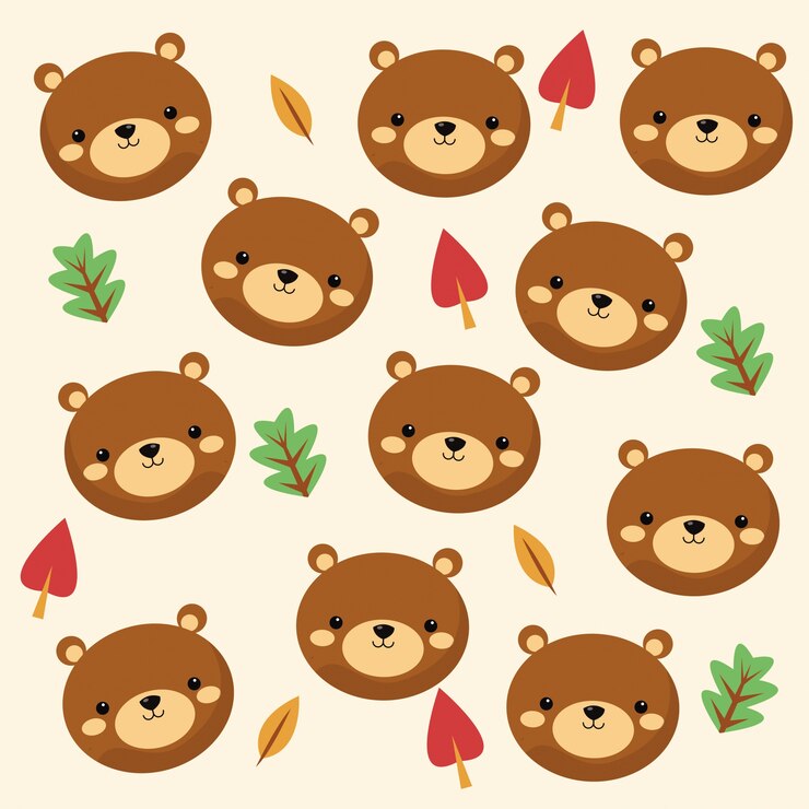 Vector lindo oso de fondo