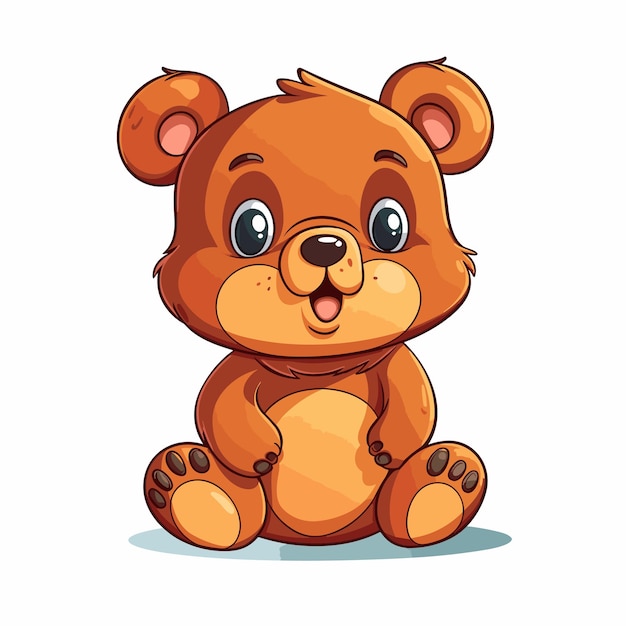 Vector lindo oso kawaii