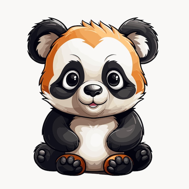 Lindo oso panda vector