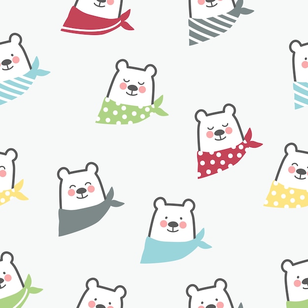 Lindo oso sin patrón de fondo