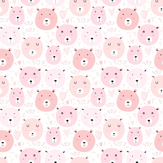 Lindo oso de patrones sin fisuras