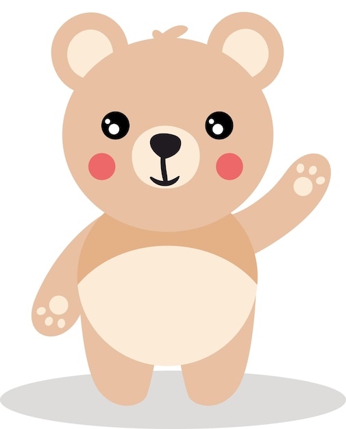 El lindo oso de peluche aislado en blanco