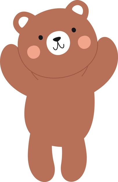 Vector lindo oso de peluche