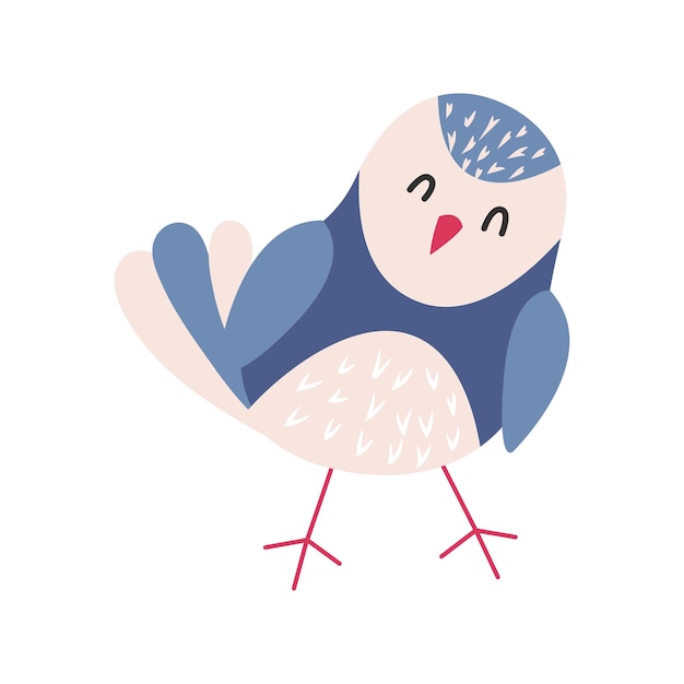 Lindo pajarito Pájaro exótico Ilustración vectorial