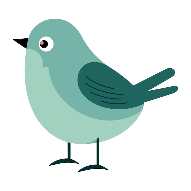 lindo, pájaro, caricatura, vector, ilustración