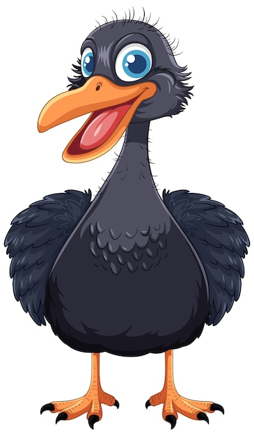 Lindo pájaro emú sonriendo