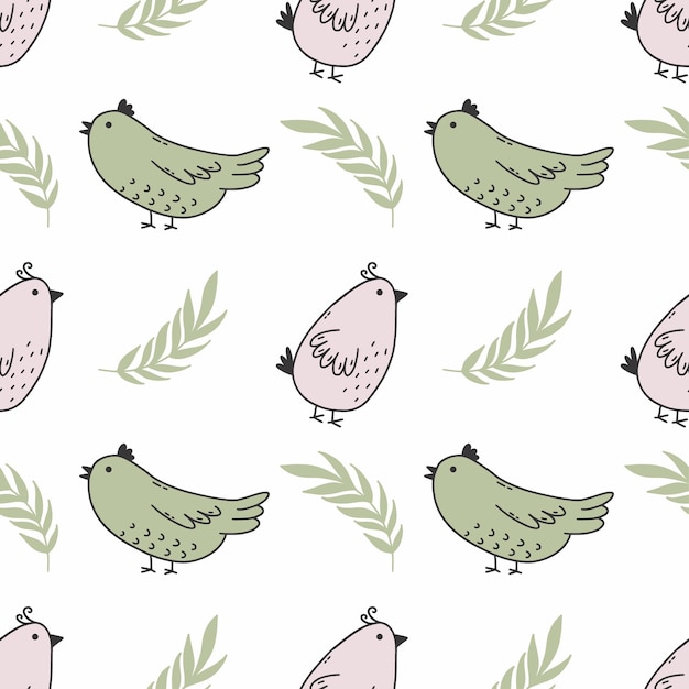 Lindo pájaro con rama verde fondo transparente para coser ropa de niños impresión en tela y papel de regalo patrón para vivero