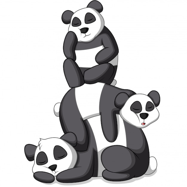 Lindo panda ilustración