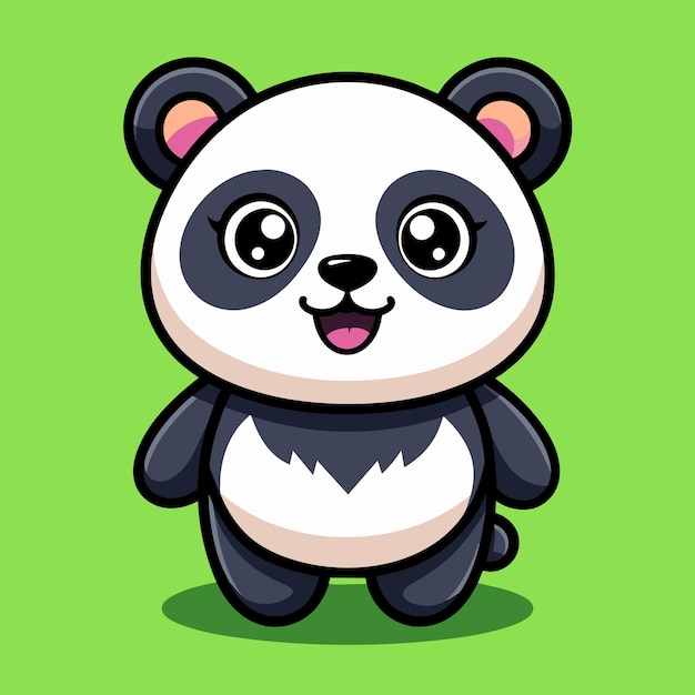 lindo panda ilustración