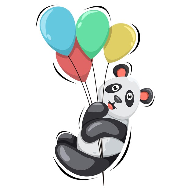 lindo panda ilustración