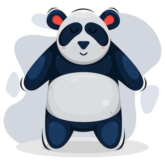 lindo panda ilustración