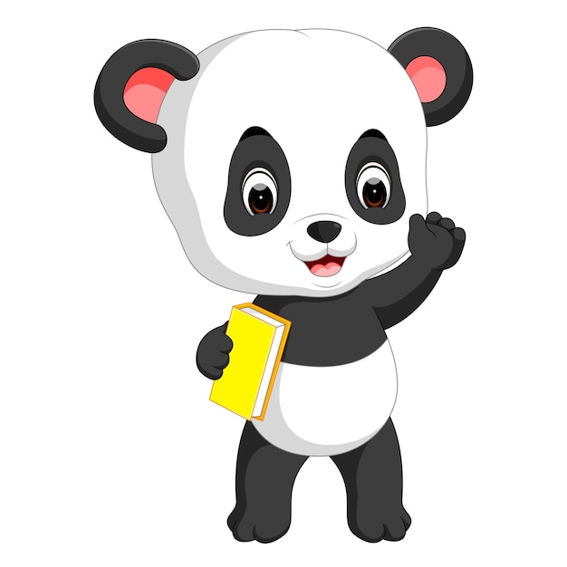 Lindo panda con libro