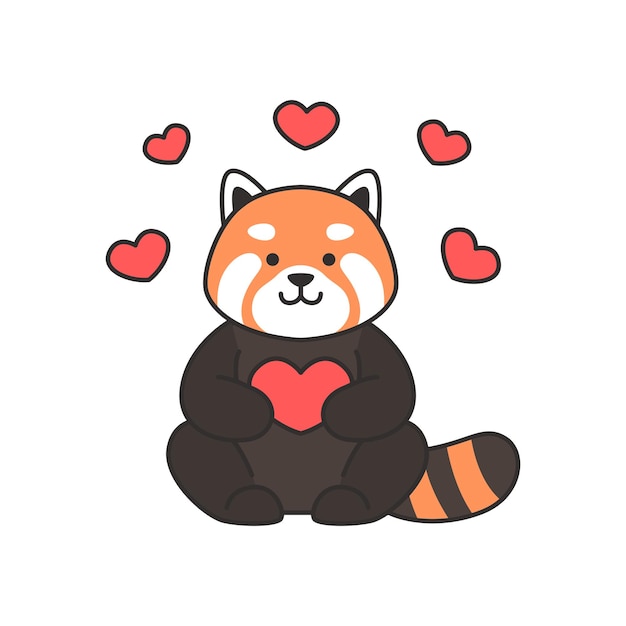 Lindo panda rojo